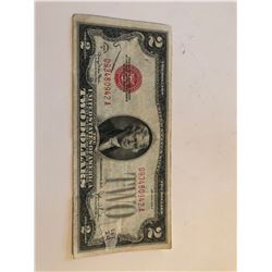 1928 G Series 2 Dollar RED SEAL Note Nice Early WW1 Era Bill