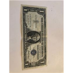 1957 Series 1 Dollar Silver Certificate Note AU  High Grade