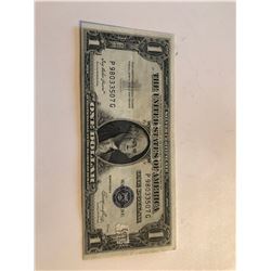 1935 E Series 1 Dollar Silver Certificate Note AU  High Grade