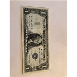 1957 B Series 1 Dollar Silver Certificate Note AU  High Grade