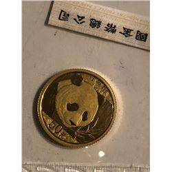 2018 50 Yuan GOLD Panda 999 Fine Gold 3 Gram Coin MS High Grade