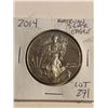 Image 1 : 2014 American Silver Eagle 1oz in MS High Grade