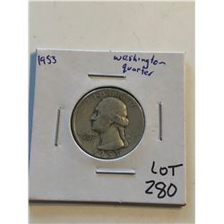 1953 P Silver Washington Quarter Nice Early US Coin
