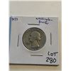 Image 1 : 1953 P Silver Washington Quarter Nice Early US Coin