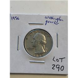 1956 P Silver Washington Quarter Nice Early US Coin