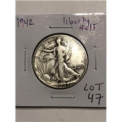 1942 P Walking Liberty Silver Half Dollar Nice Early US Coin