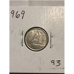 1969 Canadian Dime Nice Early High Grade Coin