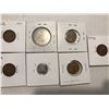 Image 1 : Group of 7 World Carded Coins Assorted Countries Mints and Dates