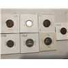 Image 1 : Group of 7 World Carded Coins Assorted Countries Mints and Dates