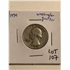 Image 1 : 1954 P Silver Washington Quarter Nice Early US Coin