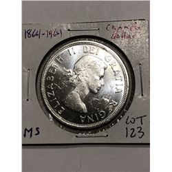 Beautiful 1961 Silver Canada Dollar BU MS High Grade