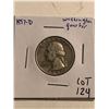 Image 1 : 1957 D Silver Washington Quarter Nice Early US Coin