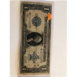Extremely Rare 1923 STAR NOTE Large HORSE BLANKET 1 Dollar Silver Certificate