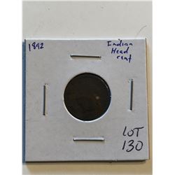 1892 Nice hard to get Early Indian Head Penny