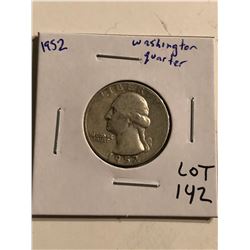 1952 P Silver Washington Quarter Nice Early US Coin