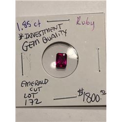 Extremely Rare Investment *GEM QUALITY* 1.85 Carat RUBY