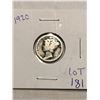 Image 1 : 1920 Silver Mercury Dime Nice Early US Coin