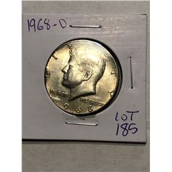 Very Nice 1968 D MS High Grade Silver Kennedy Half Dollar