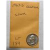 Image 1 : 1963 D Silver Washington Quarter