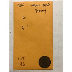 Early 1880 Indian Head Penny Good Grade