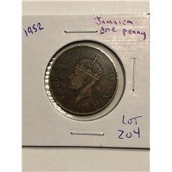 1952 Jamaica One Penny Nice Coin