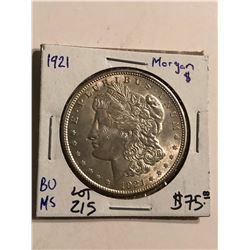 1921 P Morgan Silver Dollar MS Brilliant UNC High Grade