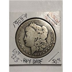 Rare Key Date 1903 P Silver Morgan Dollar Nice Early US Coin