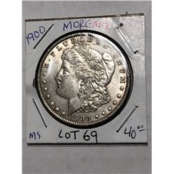 1900 P Morgan Silver Dollar MS High Grade Nice Early US Coin