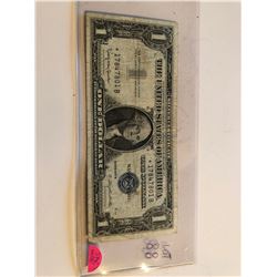 1957 B Series STAR NOTE 1 Dollar Silver Certificate Note XF Grade