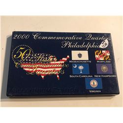 2000 PHILADELPHIA Edition State Quarters Set IL MA MD SC NH VA in Original Package with Paperwork