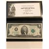 Image 1 : 2003 A Series Federal 2 Dollar SILVER HIGHLIGHTEDBill UNC in Leather Binder with COA