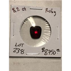 Extremely Rare HUGE Investment *GEM QUALITY*  8.20 Carat RUBY