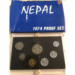 Rare 1974 NEPAL Proof Set in Original Package