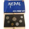 Image 1 : Rare 1974 NEPAL Proof Set in Original Package