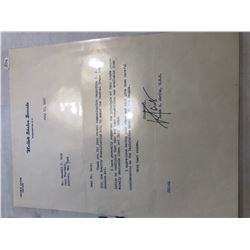 July 1962 US Senate Jacob Javits Signed Letter on US Senate Letterhead