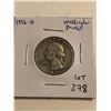 Image 1 : 1956 D Washington Silver Quarter Nice Early US Coin