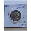 Image 1 : 1957 P Washington Silver Quarter Nice Early US Coin