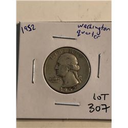 1952 P Washington Silver Quarter Nice Early US Coin
