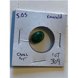 HUGE 5.05 Carat EMERALD Oval Cut Tested Natural