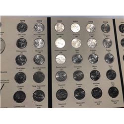 1999 to 2008 39 Coins Fifty States Commemorative Quarters Set in Book