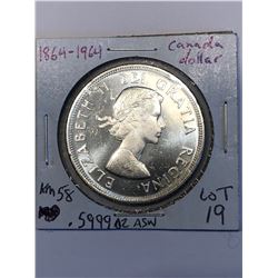 1964 Canadain Quebec Dollar PROOF .5999oz ASW