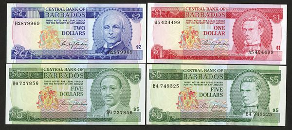 Central Bank of Barbados ND(1973) Bank Note Issue