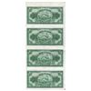 Image 2 : State Bank of Ethiopia, ND (1945) Specimen/Proof uncut Sheet of 4 notes.