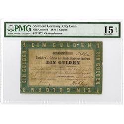 Southern Germany City Loan, 1870, Unlisted Issued Local Note
