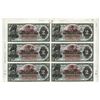 Image 1 : Banque De La Republique D'Haiti, 1919 Provisional Issue Uncut Partial Sheet of 6 Notes