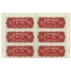 Image 2 : Banque De La Republique D'Haiti, 1919 Provisional Issue Uncut Partial Sheet of 6 Notes