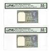 Image 1 : Government of India, ND (1940) Sequential Banknote Pair.
