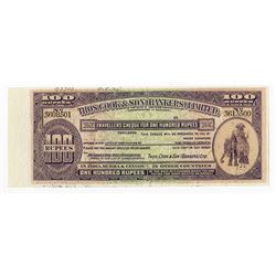 Thomas Cook & Son Ltd. 1925 Specimen Traveler's Cheque.