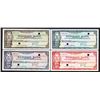 Image 1 : Rafidain Bank, ND (ca.1940-60's) Specimen Traveler Check Quartet.
