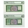 Image 1 : Bank of Libya. 1963 // AH1382. Pair of Sequential Issued Notes.
